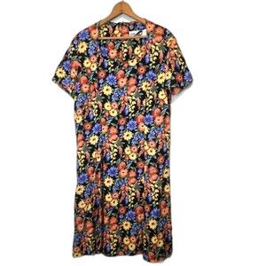 VTG 80s Sunshine Starshine Floral Dress Cottagecore Prairie Boho Retro Size 8